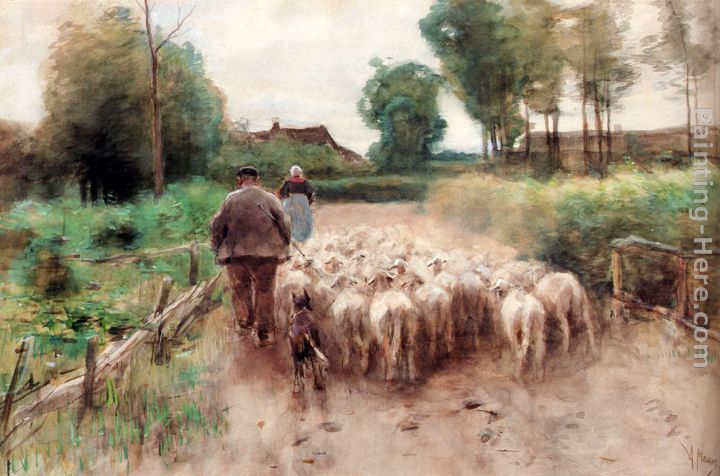 Anton Mauve Bringing Home The Flock